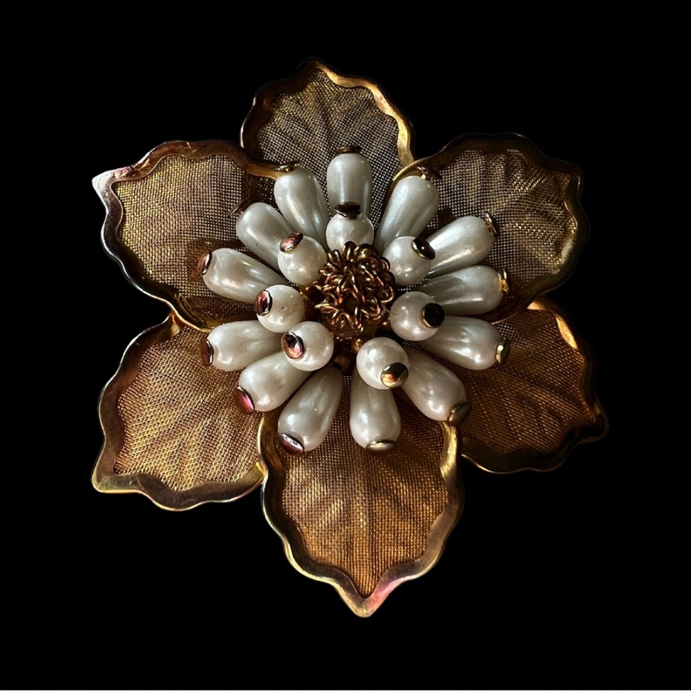 Golden Blossom Brooch